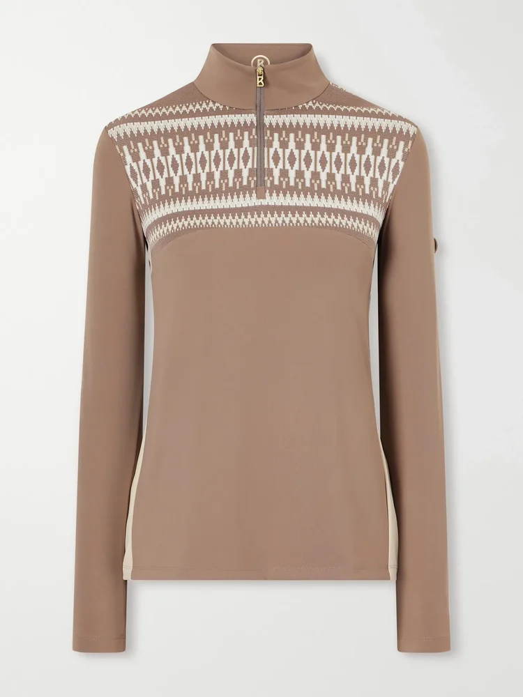 Bogner Joalyn knit-detailed jersey base layer