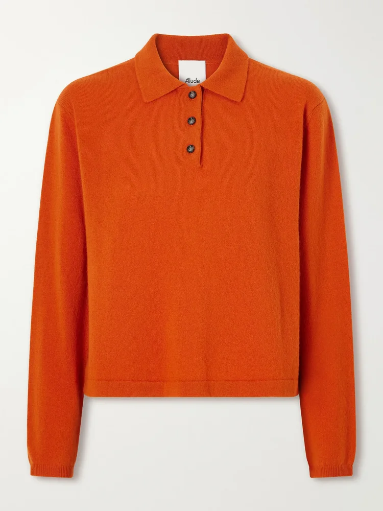 Cashmere polo sweater