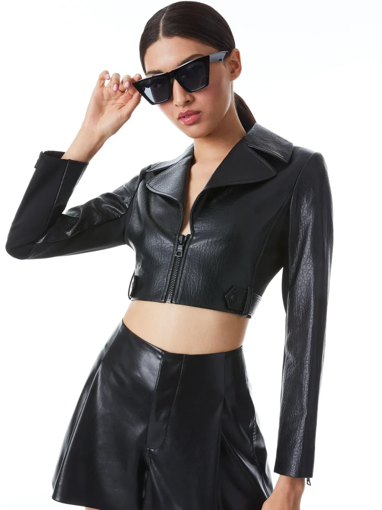 YARDLEY VEGAN JACKET - BLACK