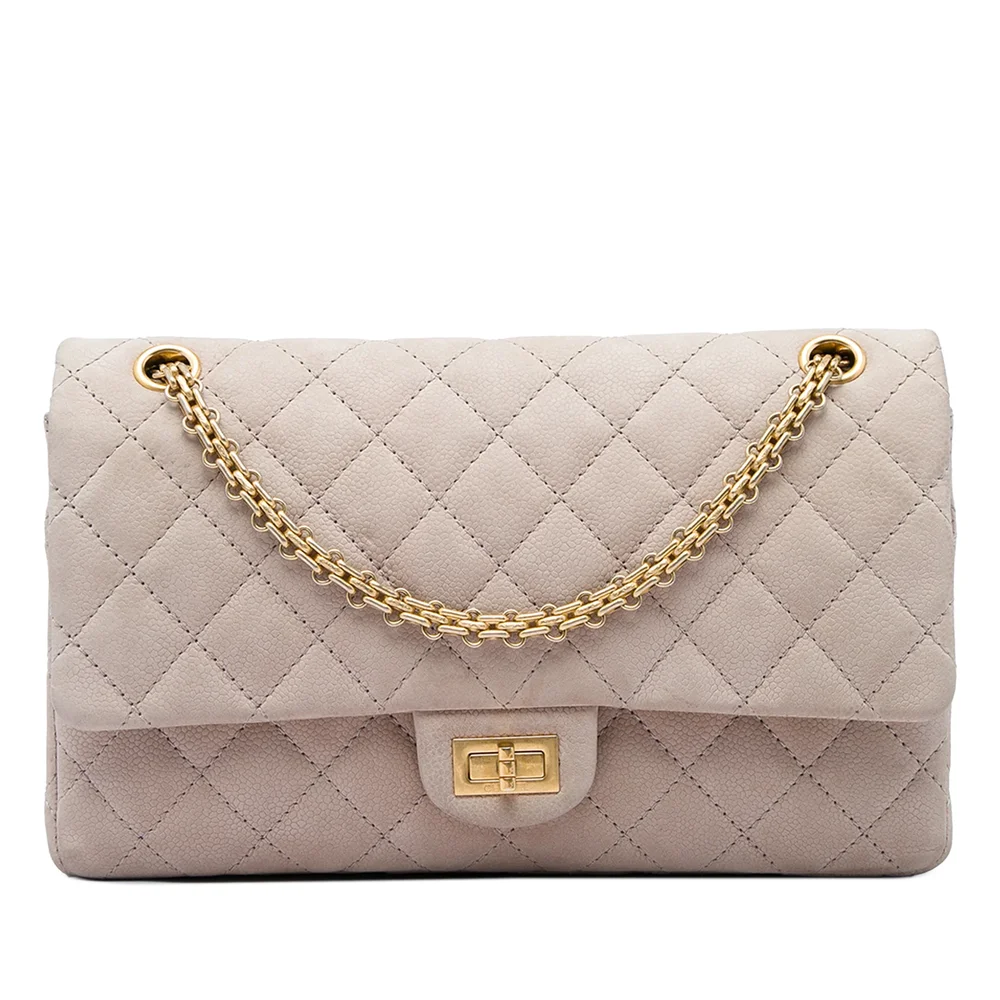 Pre-Owned Chanel Reissue 2.55 Flap Bag Quilted Matte Caviar 226