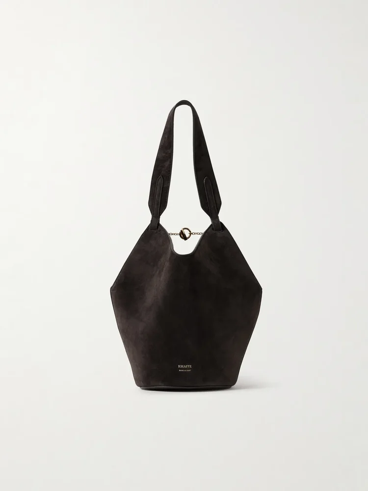 Lotus mini suede tote