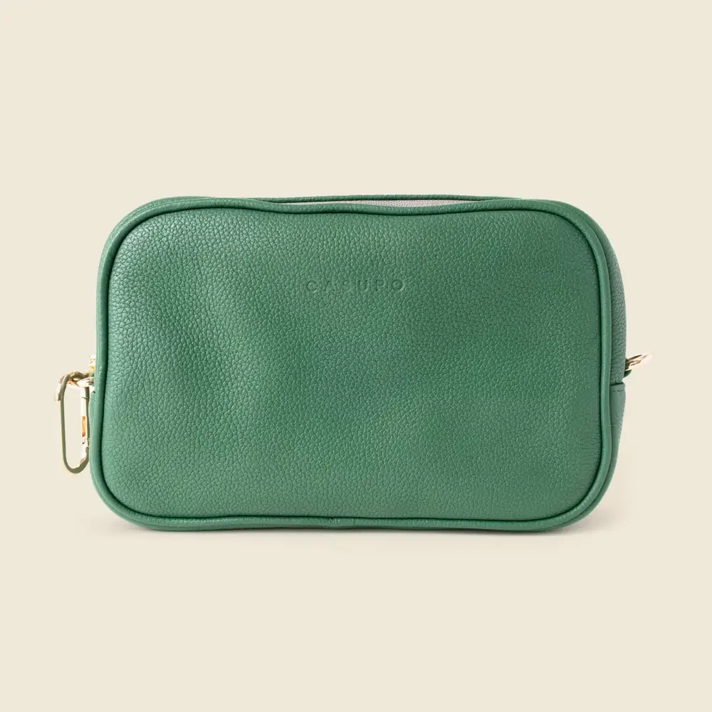 Large Leather Cosmetic Bag