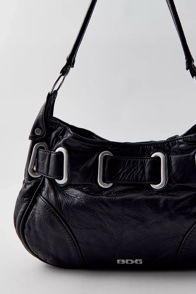 Sonny Belted Faux Leather Shoulder Bag