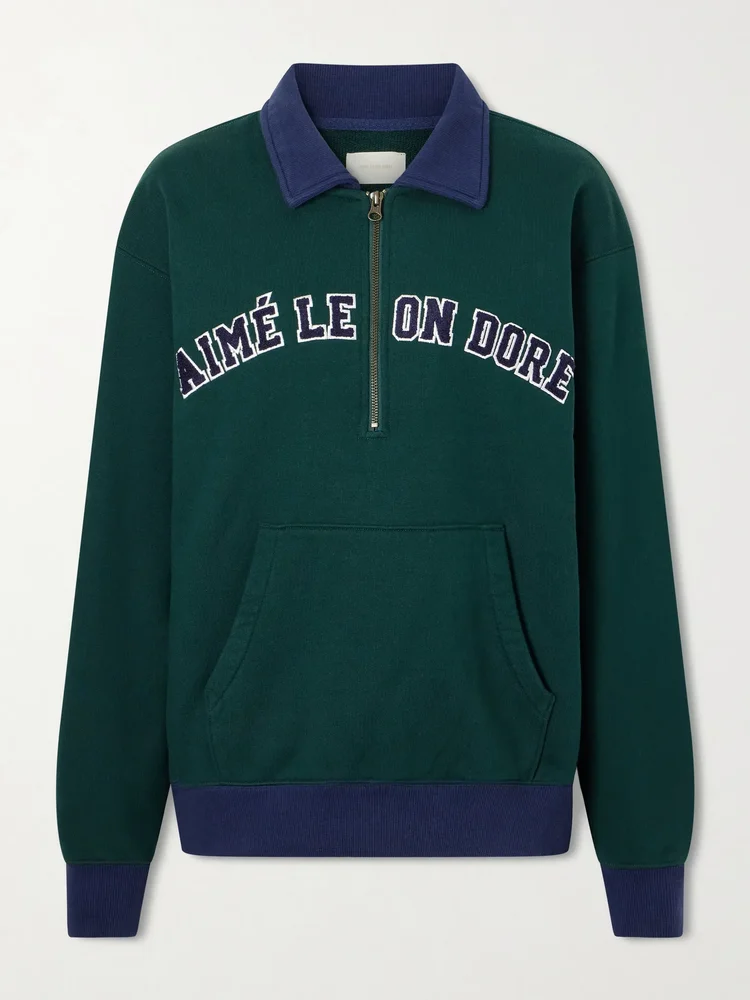Logo-embroidered cotton sweatshirt