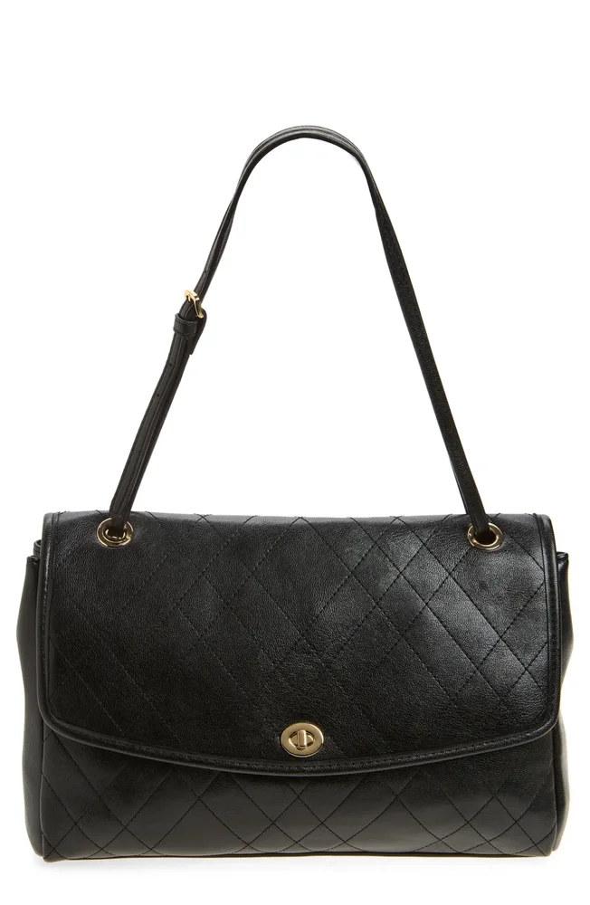 Charlie Quilted Faux Leather Shoulder Bag