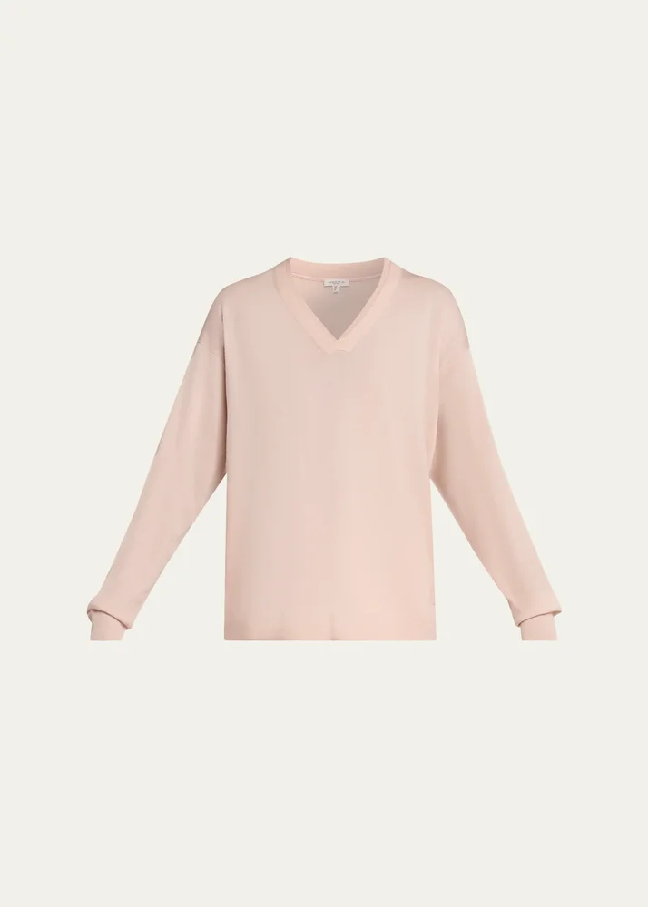 New York V-Neck Merino Wool Knit Sweater