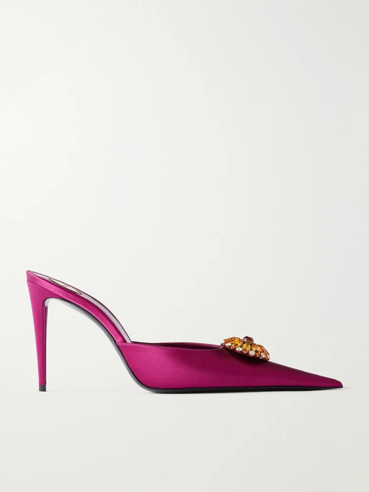 Cosmo 95 embellished satin- mules