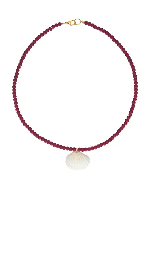 Hallie Beaded Necklace With Seashell Casa Clara
