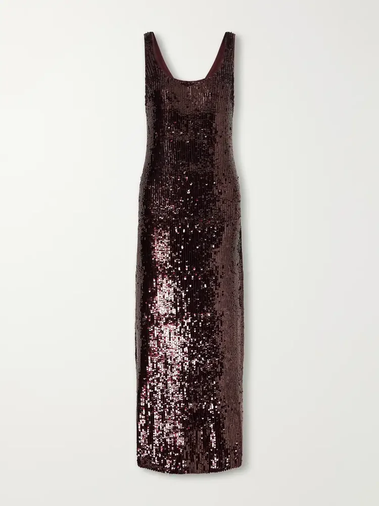 Sequined maxi dress