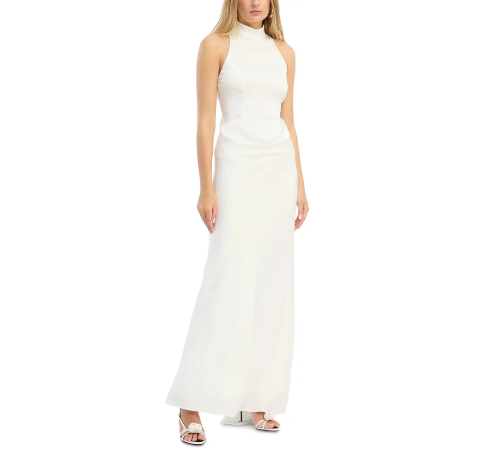 Satin Maxi Train Dress