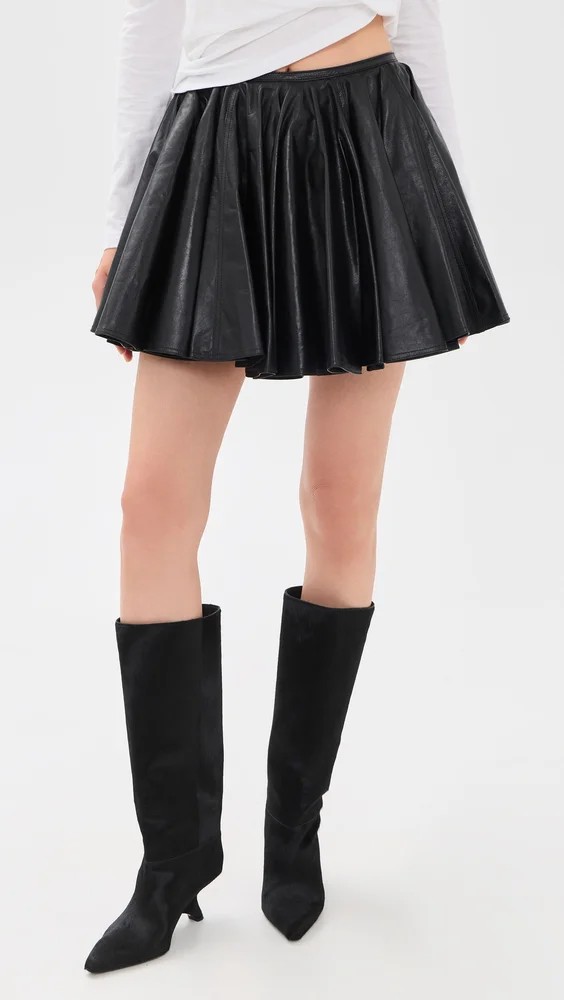 Ziggy Silky Leather Skirt