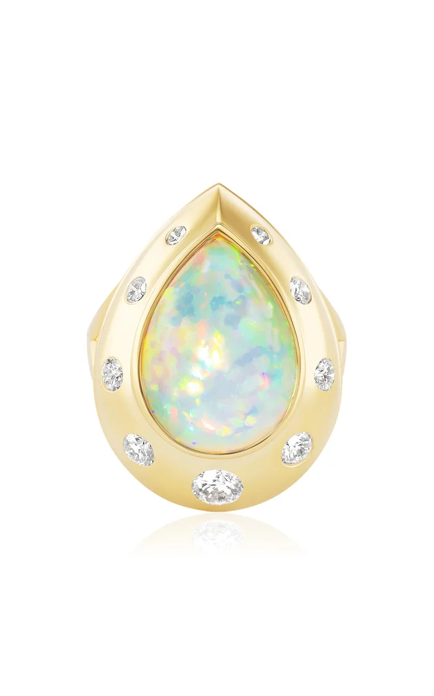 Stella Drop 18K Yellow Gold Multi-Stone Ring