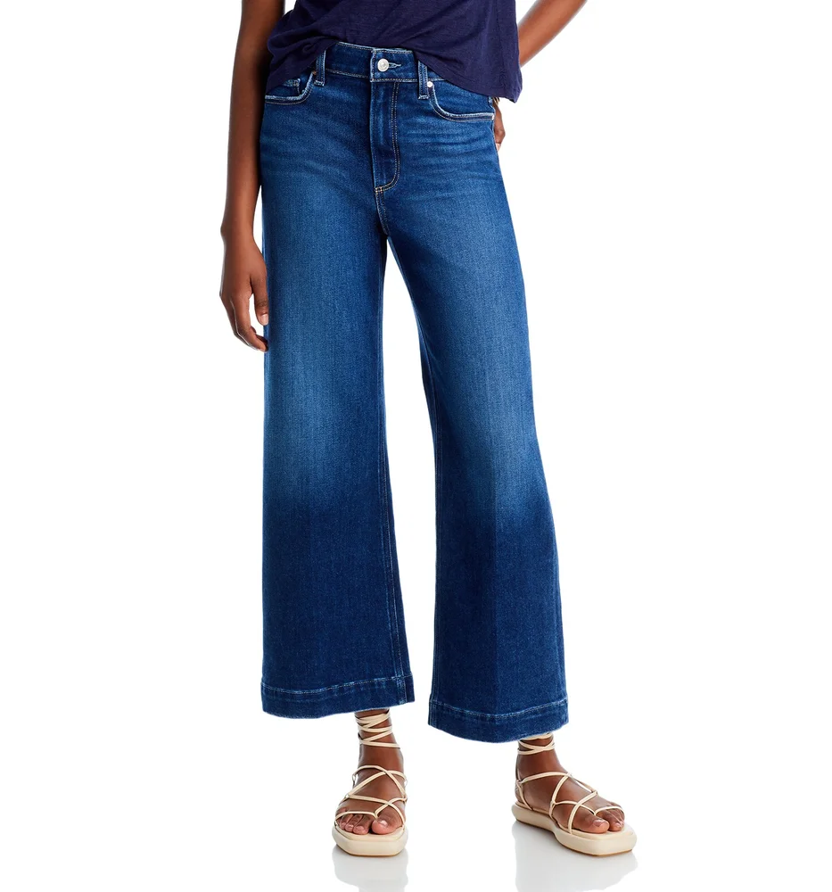 Anessa High Rise Cropped Wide Leg Jeans