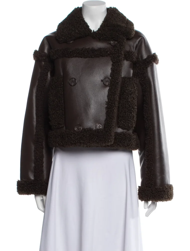 STAND STUDIO Faux Fur Jacket - Brown Jackets, Clothing - WSTND26372
