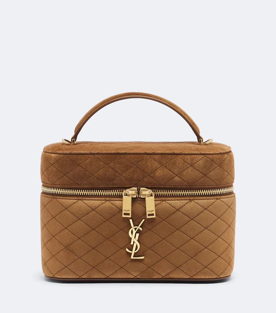 Gaby Large suede vanity bag