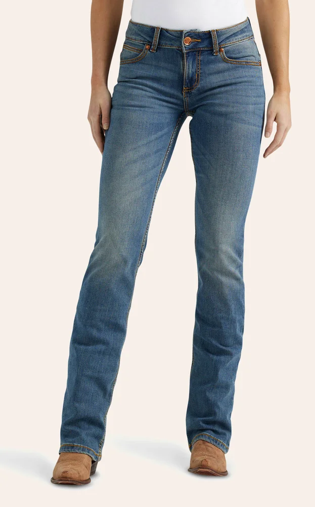 Retro Mae Deadwood Mid Rise Boot Cut Jeans