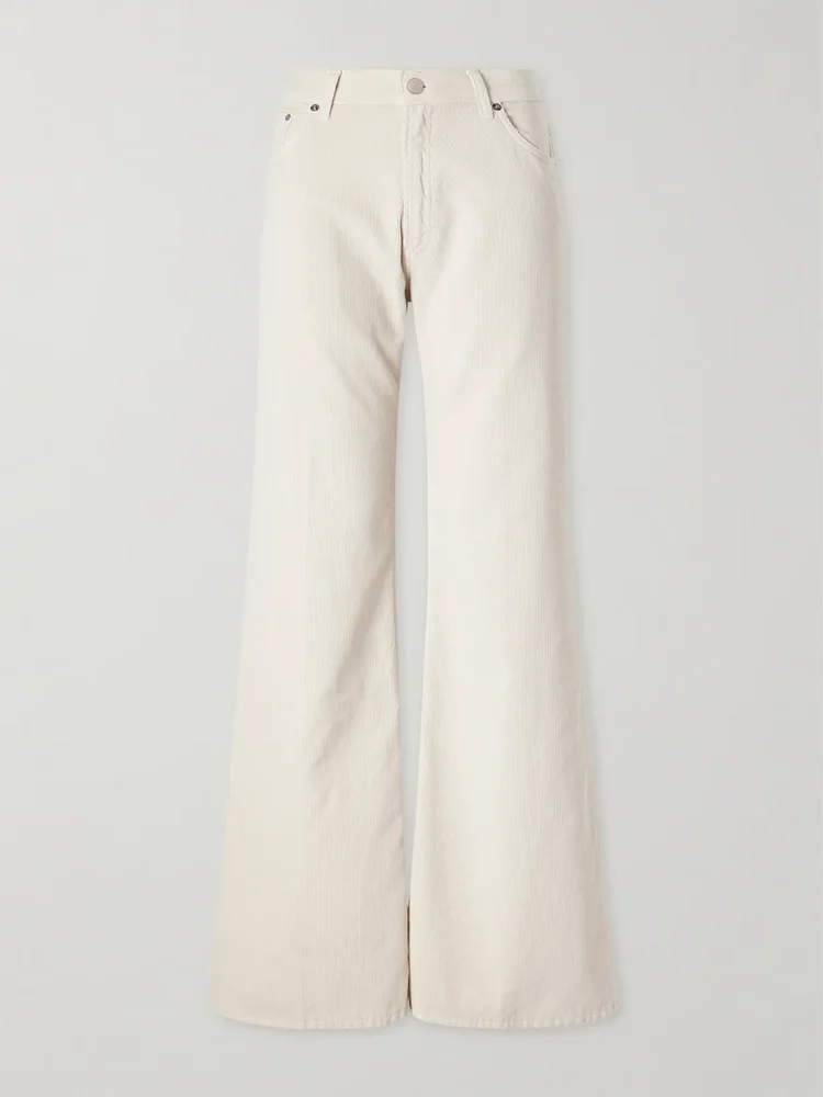 Clara cotton-courduroy wide-leg pants