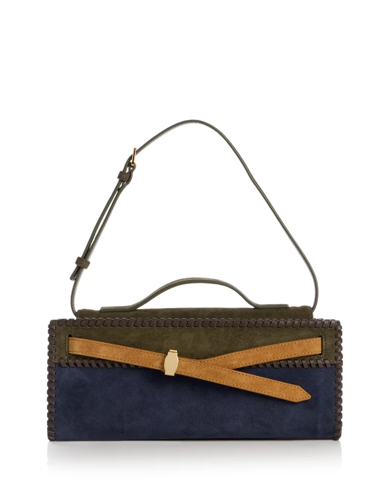 Dash Suede Clutch Shoulder Bag
