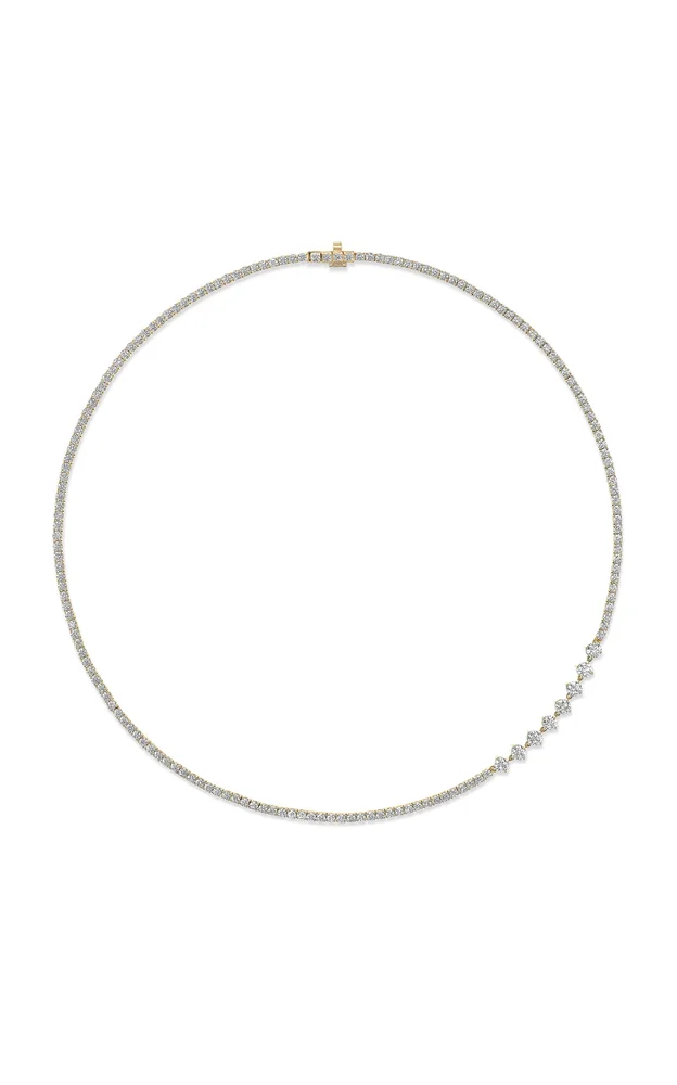 Stella 18K Yellow Gold Diamond Tennis Necklace