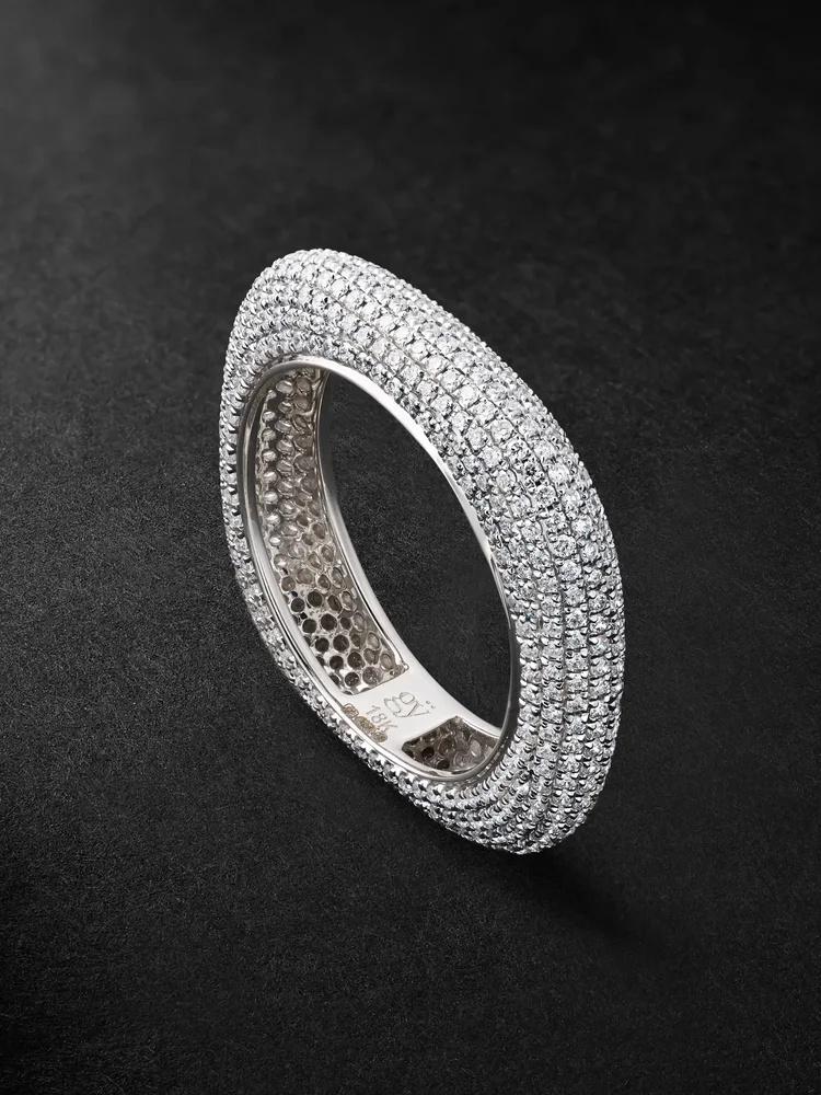 18-Karat White Gold Diamond Ring
