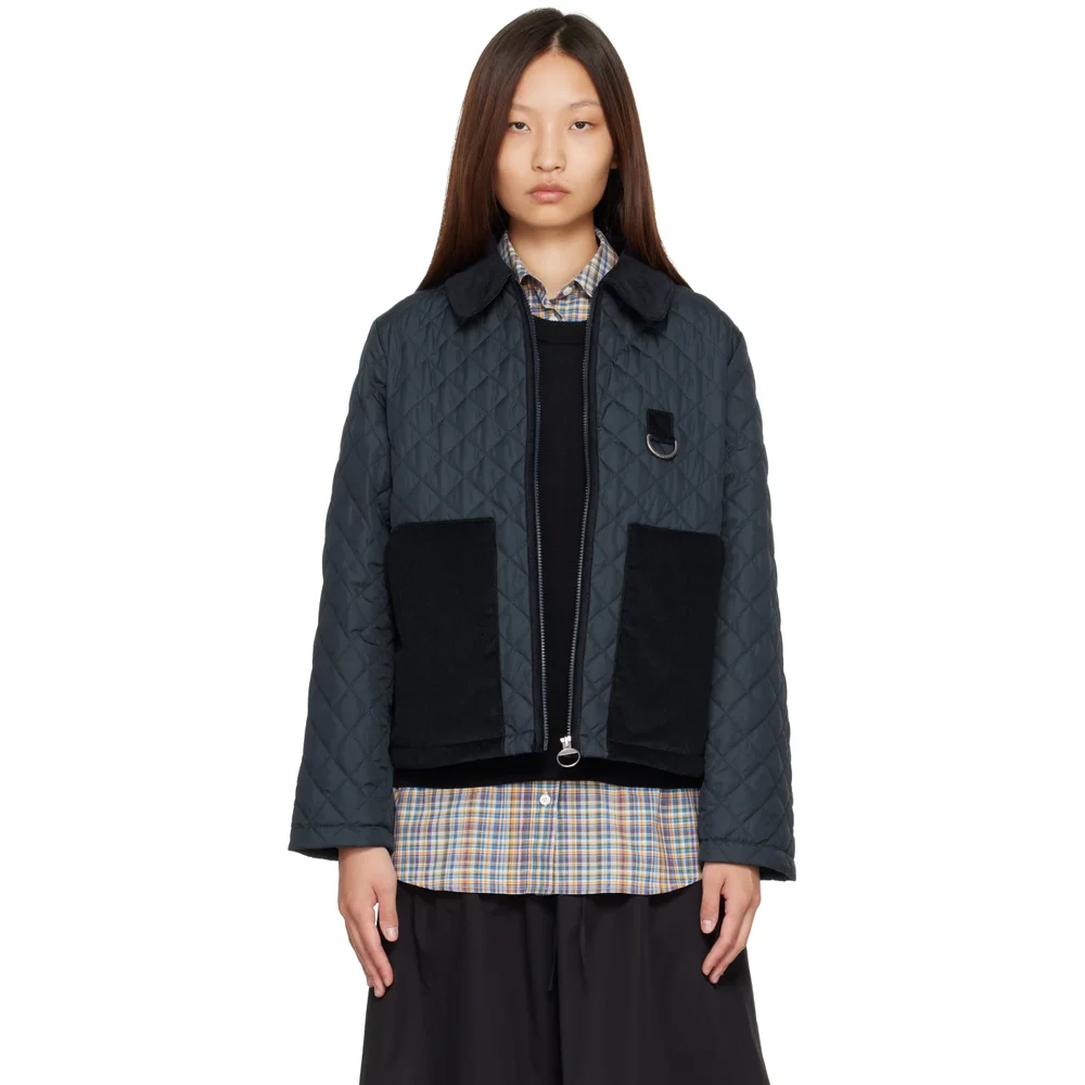 Navy Aylesby Quilted Jacket