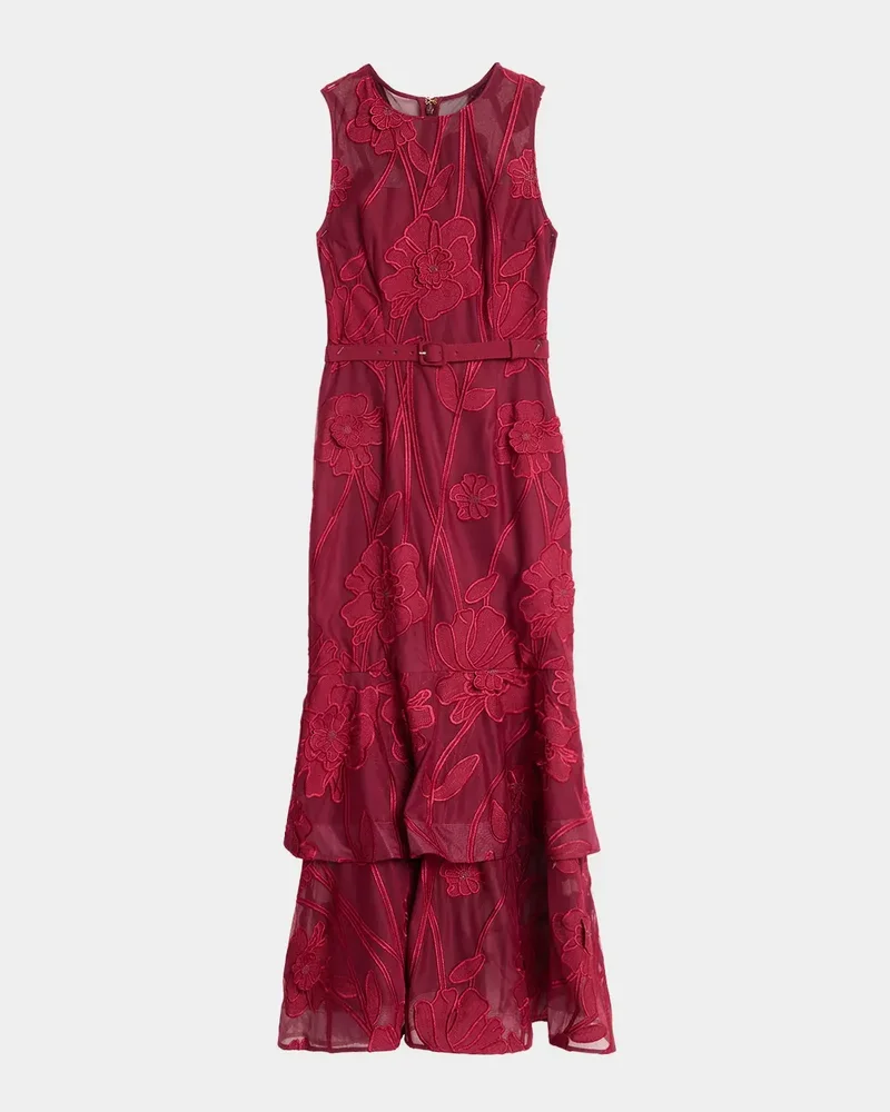 Anna Grand Fleur Sleeveless Evening Dress