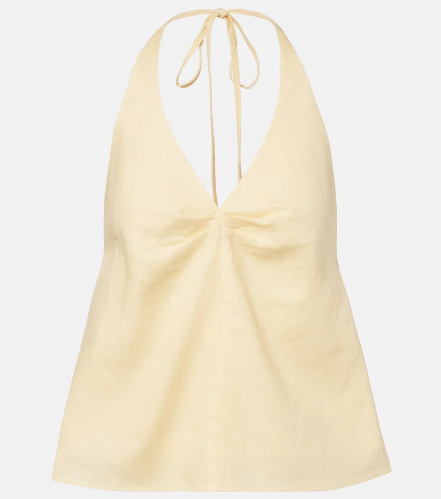 Corso halterneck linen top