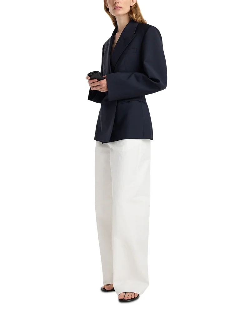 Hourglass Shaped Wool Blend Blazer
