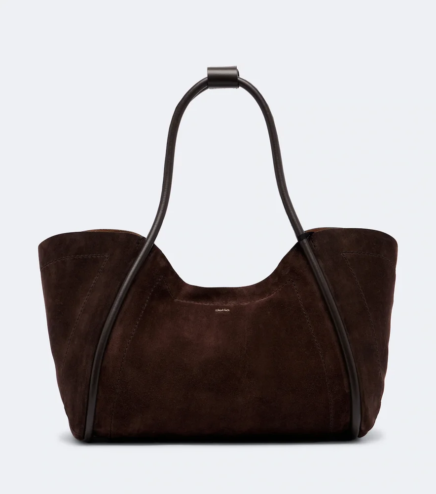 Medium suede shoulder bag