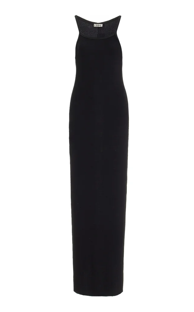 Stretch Cotton-Blend Jersey Maxi Dress
