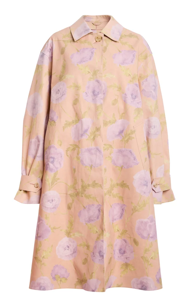 Cadogan Printed Cotton Trench Coat