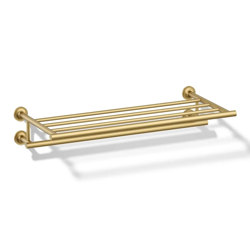 Purist Hotelier Wall-Mount Shelf and Towel Holder