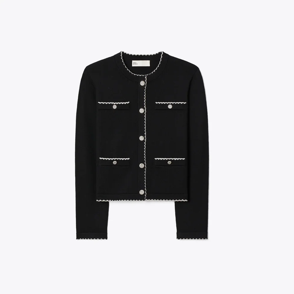 Kendra Wool Scalloped Cardigan