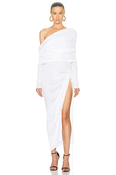 Off Shoulder Asymmetric Dress