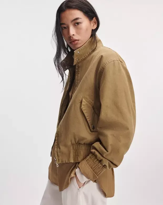 Eliza Canvas Bomber Jacket