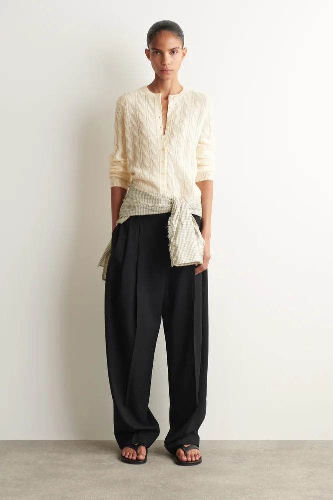 Cable-Knit Cashmere Cardigan
