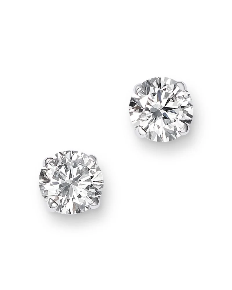 Certified Lab Grown Diamond Stud Earrings in 14K White Gold or 14K Yellow Gold, 0.50 tcw