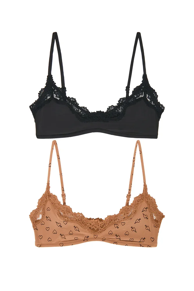 Fits Everybody Lace Scoop Bralette 2-pack