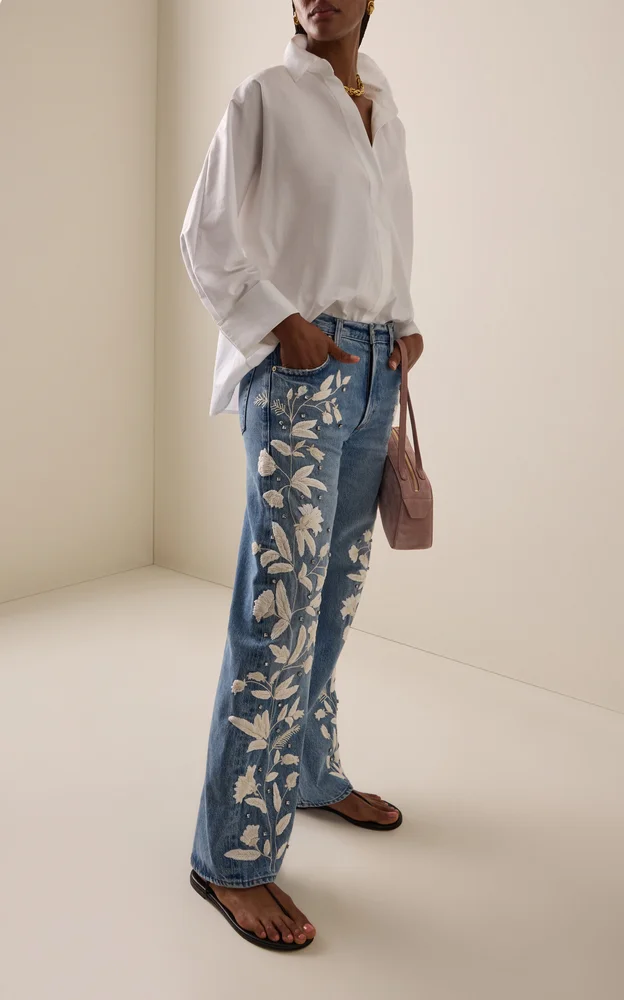 Lindz Rigid Low-Rise Straight-Leg Jeans