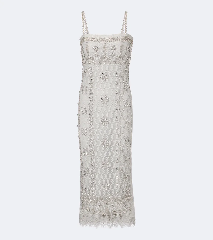 Leona beaded lace cocktail dress
