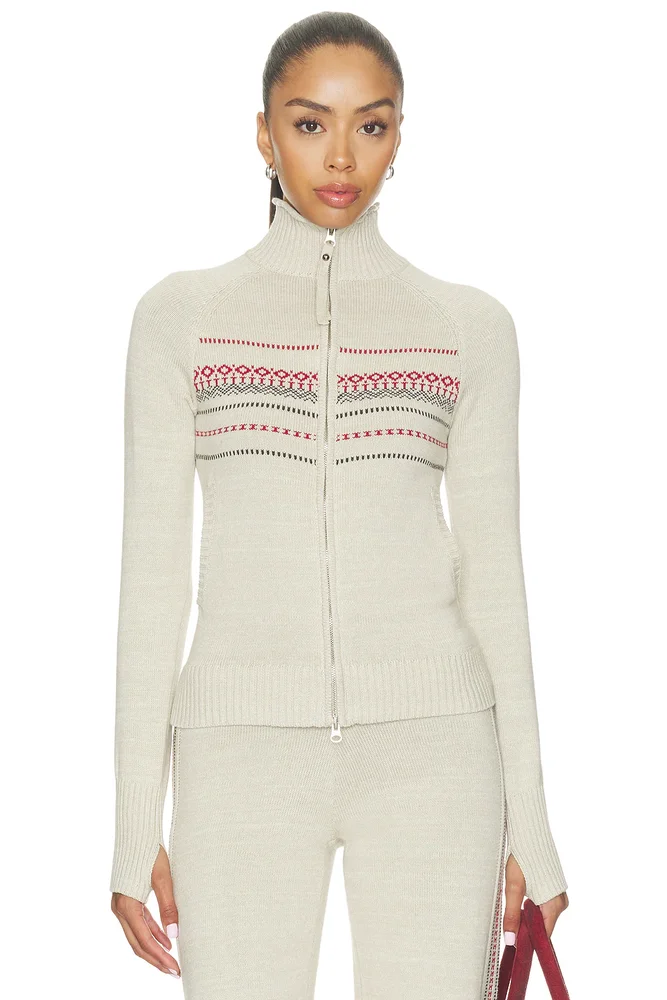 Kingston Cotton Knit Zip Up Sweater