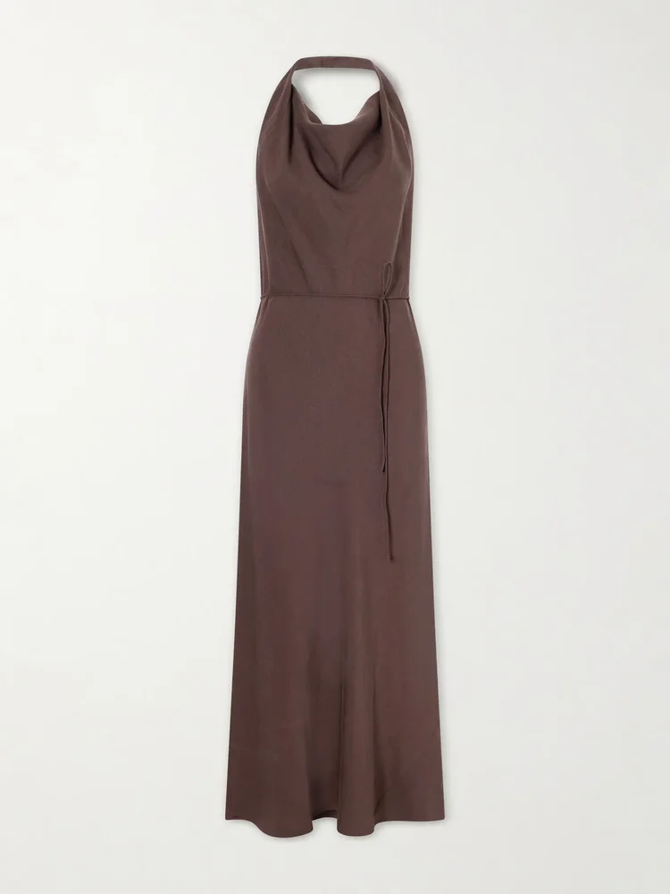 Izaro TENCEL™ lyocell and linen-blend maxi dress