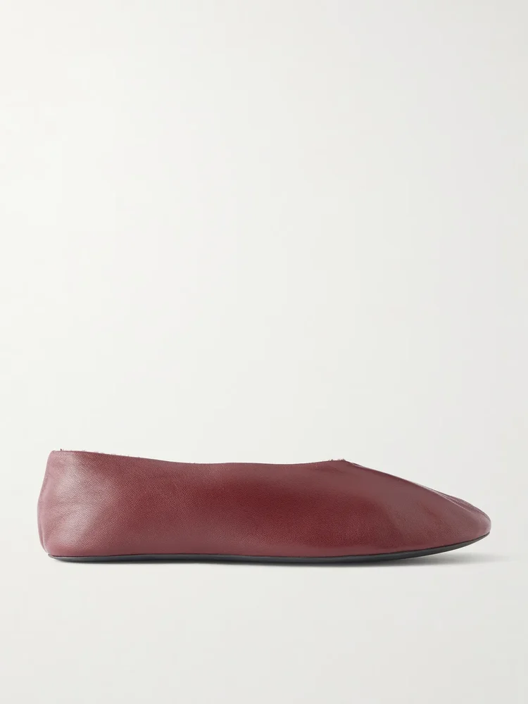 Stella shearling-lined leather ballet flats