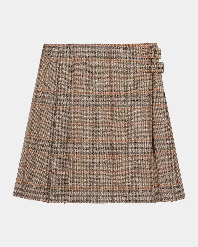 Odessa Check Wool Mini Skirt