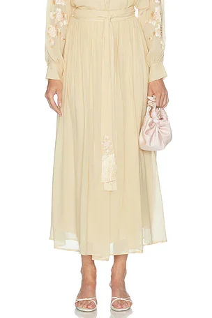 Zimmermann Valiant Sash Midi Skirt