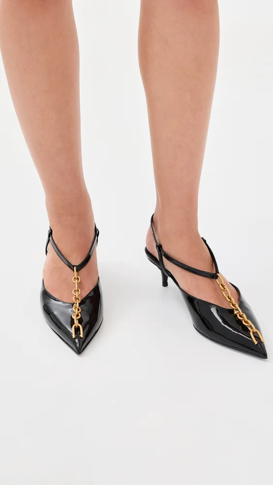 Sync Chain Kitten Slingbacks