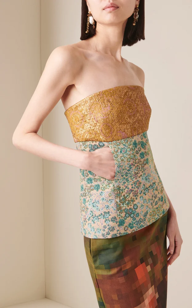 Ciliasa Panelled Bustier Top