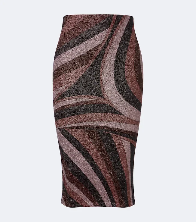 Iride Lurex® jersey pencil skirt