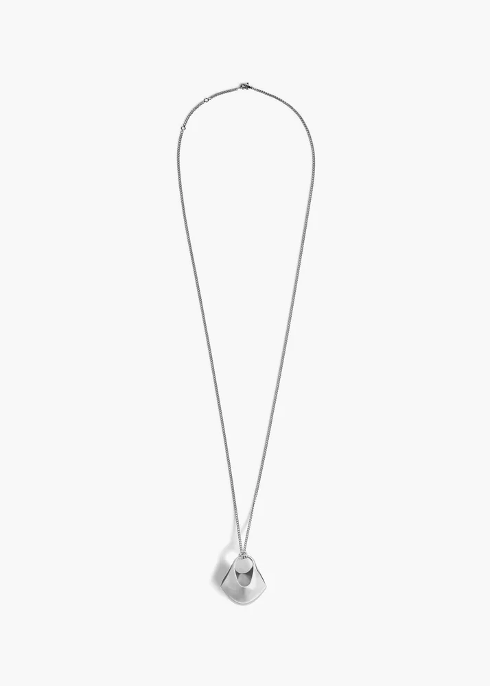 Small Lotus Pendant in Silver