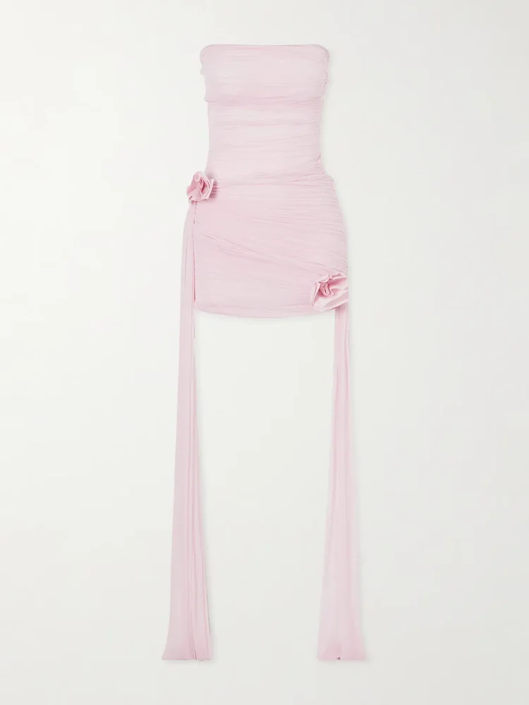 Arena draped jersey mini dress